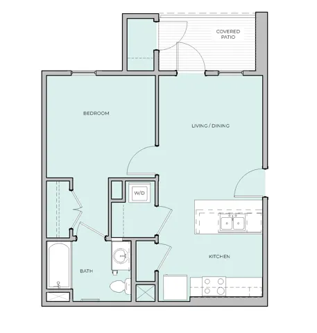 1 Bedroom floor plan
